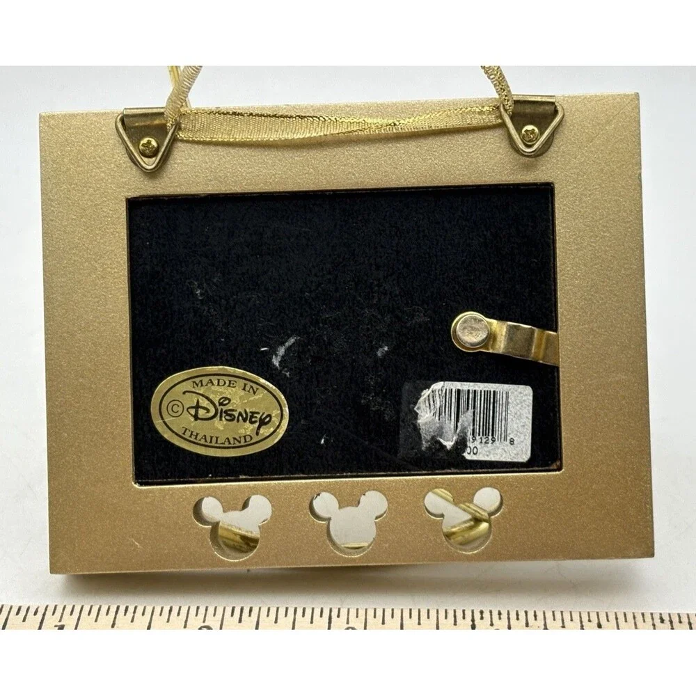 Disney Christmas Collection Gold Photo Frame Ornament Mickey Mouse Cutouts